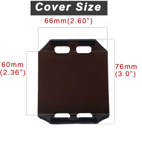 VKBYNG 2PCS 4 Inch Led Pods Light Covers Off Road Lights Cover Light Bar Lens Cover Protective Dustproof Covers for ATV UTV SUV Truck 4" LED Work Lights Fog Lights Driving Lampshade(2PCS Smoke Black Covers) - Image 2