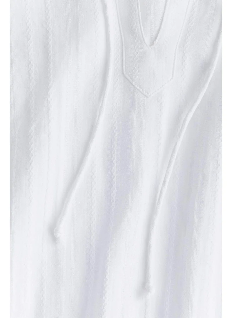 H&M Tie-detail cotton blouse