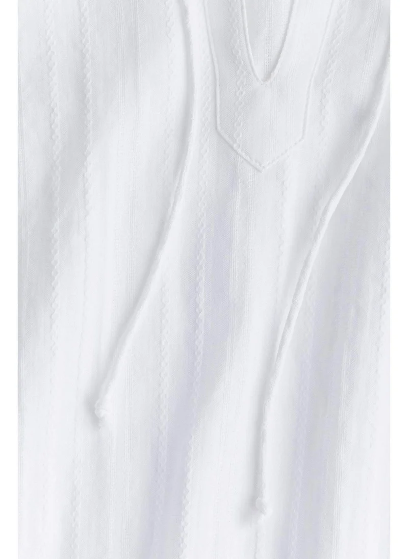 اتش اند ام Tie-detail cotton blouse