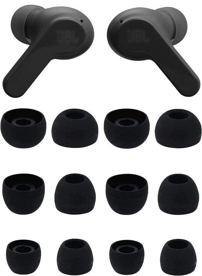 ALXCD Ear Tips Compatible with JBL Vibe Beam Headphones, 6 Pairs S/M/L Sizes Replacement Soft Silicone Earbuds Tips Eartips Ear Gel Tips, Compatible with JBL Vibe Beam, Black - Image 1