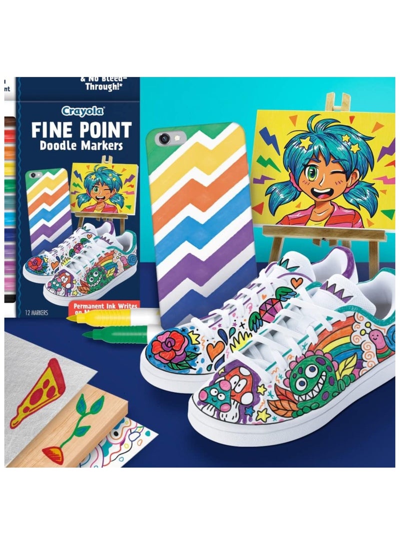 كرايولا أقلام تلوين كرايولا دودل ذات رأس رفيع، 12 قطعة - Image 3