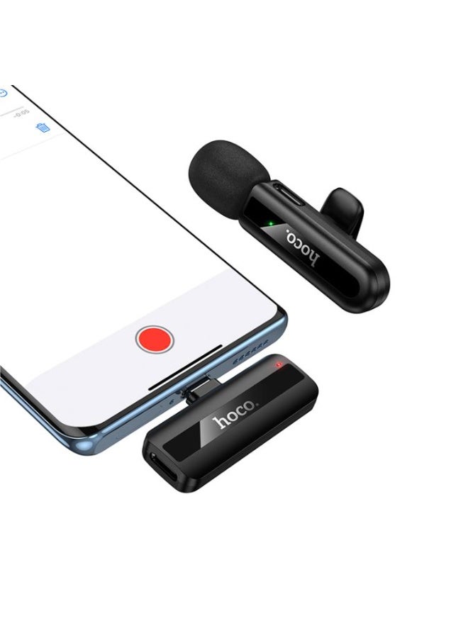 Hoco High-Performance Hoco L20 Wireless Lavalier Microphone with Long Battery Life, 360° Sound Pickup, and Wide Compatibility for Vlogging, Streaming, and Content Creation - Image 2