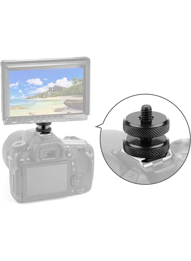 Camera Hot Shoe Mount to 1/4"-20 Tripod Screw Adapter 1/4" Double-Layer Screw Adapter for Camera Flash Hot Shoe Mount DSLR Camera - Image 2