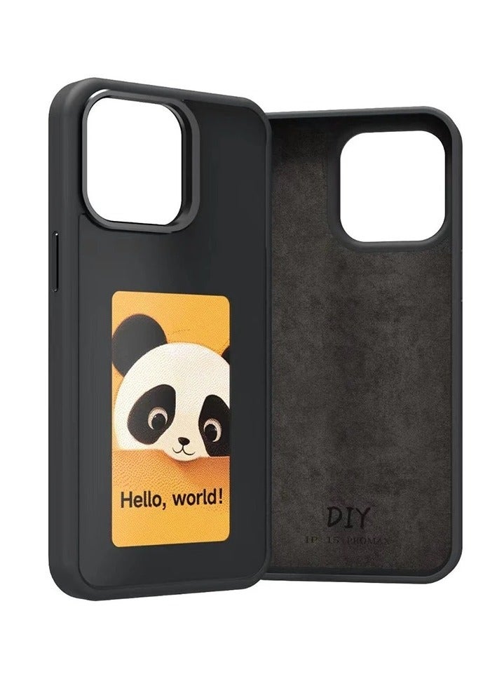 YATU Smart Photo Rear Projection 𝐃𝐈𝐘 phone Case Customizable E-Ink Phone Case Instantly Display Photos On The Ink Screen Back Cover Personalize Your Phone Anytime Anywhere (Black, For iPhone15) - Image 2