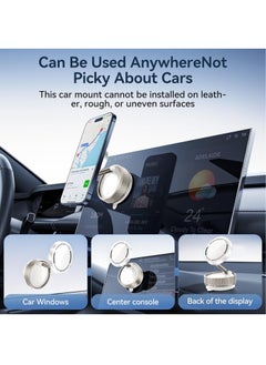 Necomi Vacuum Suction Magnet Phone Holder Mount, Magnetic Car Phone Holder, 360° Adjustable Suction Car Phone Mount for Car/Smooth Surface/Travel/Gym  - Image 3