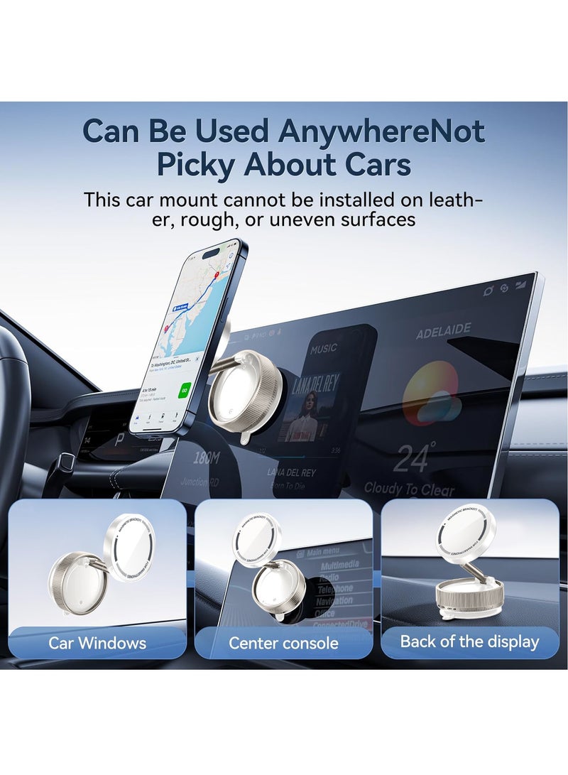 Necomi Vacuum Suction Magnet Phone Holder Mount, Magnetic Car Phone Holder, 360° Adjustable Suction Car Phone Mount for Car/Smooth Surface/Travel/Gym  - Image 3