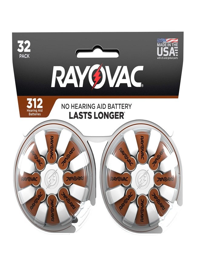 Rayovac Size 312 Hearing Aid Batteries, Hearing Aid Batteries Size 312, 32 Count - Image 1