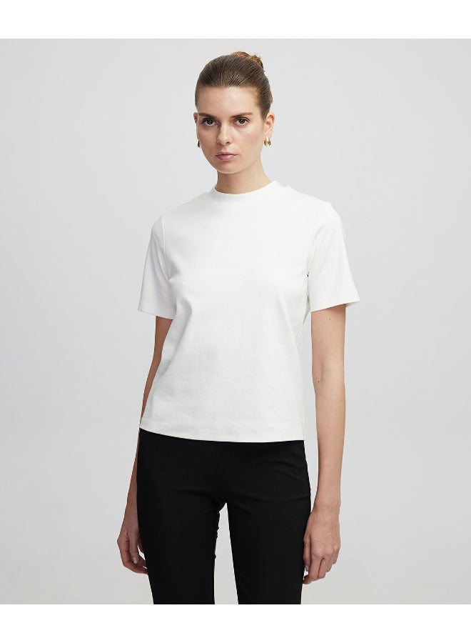 Ipekyol High Neck Basic T-Shirt - Image 1