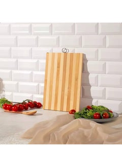 MOMENT 3Pack Bamboo Wood Cutting Chopping Set Serving Board With Stainless Steel Handle Suitable For Meat, Vegetables And Cheese -3 Size: [26 * 16Cm / 30 * 20Cm / 34 * 24Cm]  - Image 5
