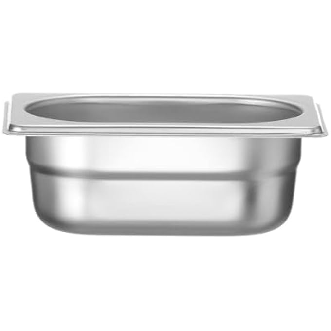 HENDI Recipiente Gn 19Contenedor GnApilableResistente A Temperaturas De 40 A 300CApto Para HornosCongeladoresCalientaplatosBao Mara06L176X108XH 65MmAcero Inoxidable 1810 - Image 1