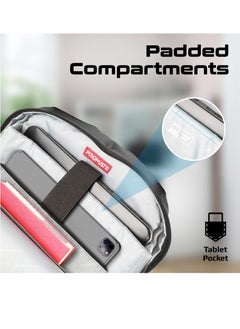 PROMATE Promate Premium Backpack, Lightweight 15.6-inch Laptop Bag with Spacious Compartments, Luggage Belt Strap, Mesh Straps, Durable Make, and Quick Access Pockets, Paramount-BP  - Image 4