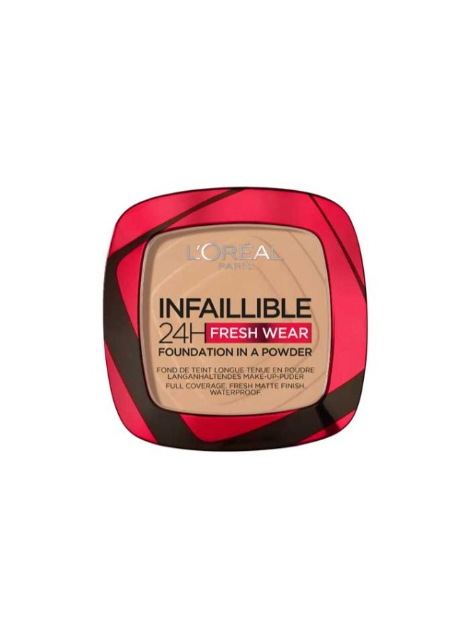 L'OREAL PARIS L'Oreal Paris Infaillible 24H Fresh Wear Foundation in a Powder Waterproof - 140 Golden Beige - Image 1
