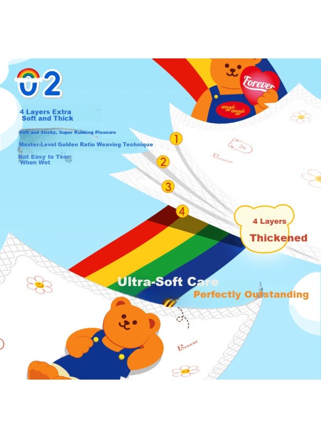 APP Qingfeng Unscented Handkerchief Tissue 4-ply 7 Sheets * 12 Packs Wiggle Collaboration Portable Large Size Tissue Pack - Image 3