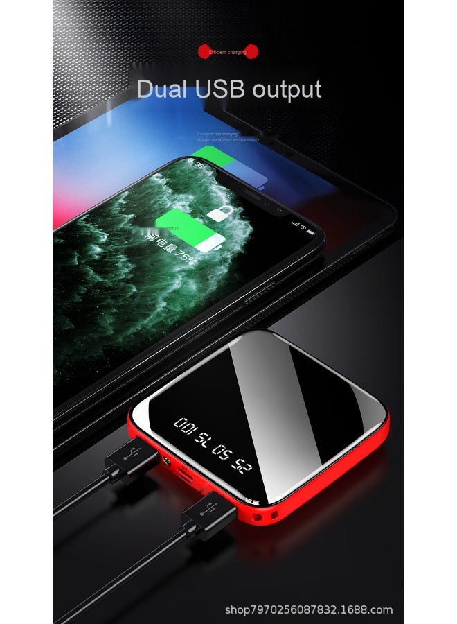 10,000mAh Creative Mini Mirror Power Bank - High Capacity Portable Charger with Built-in Phone Stand - Image 5