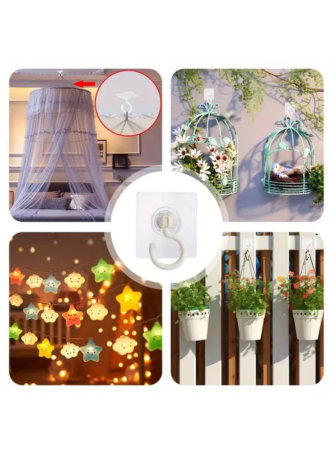 Gray Heavy Duty 360 Rotating Self Adhesive Ceiling Hooks No Drill Damage Free Hanging - Image 3