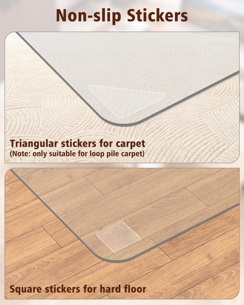 Soimeat Hard Frosted Office Chair Mat for High Pile Carpet and Hardwood Floor, 32" x 47.2" Anti-Slip Computer Rolling Chair Mat, Heavy Duty Chair Pad Under Desk Carpeted Floor Protector for Home, 1PCS - Image 4