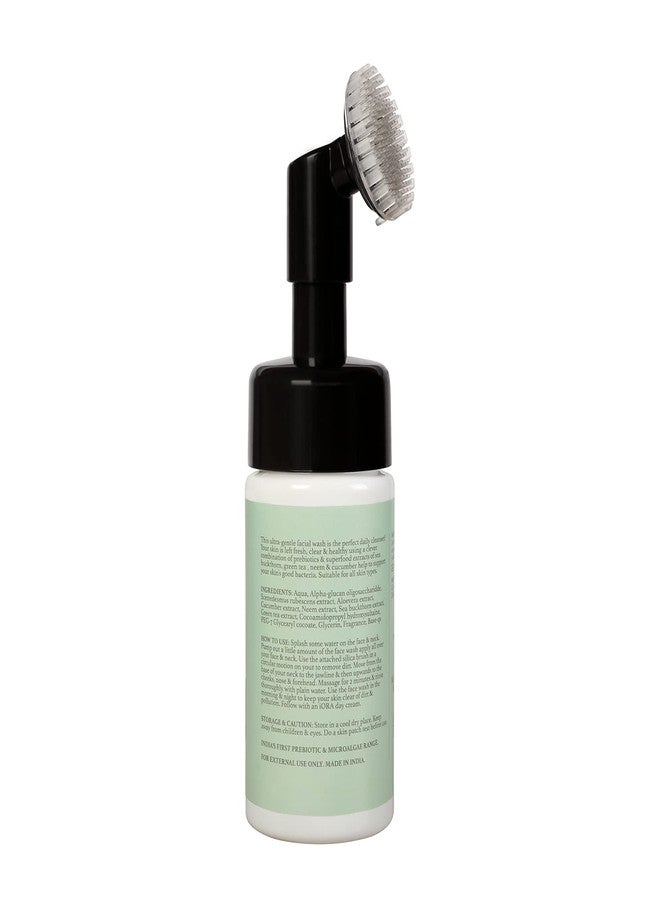 iORA Prebiotic Foaming Face Wash with Silicone Brush - 100gm | Deep Cleanses, Hydrates & Fights Acne | Enriched with Sea buckthorn, Green Tea & Neem| Sulfate Free , Paraben Free | Ideal for All Skin Types | For Men & Women | Pack of 3 - Image 2