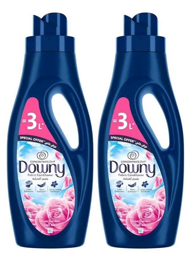 Downy Downy Rose Garden Concentrate Fabric Conditioner Value Pack, 2 x 1 Litre