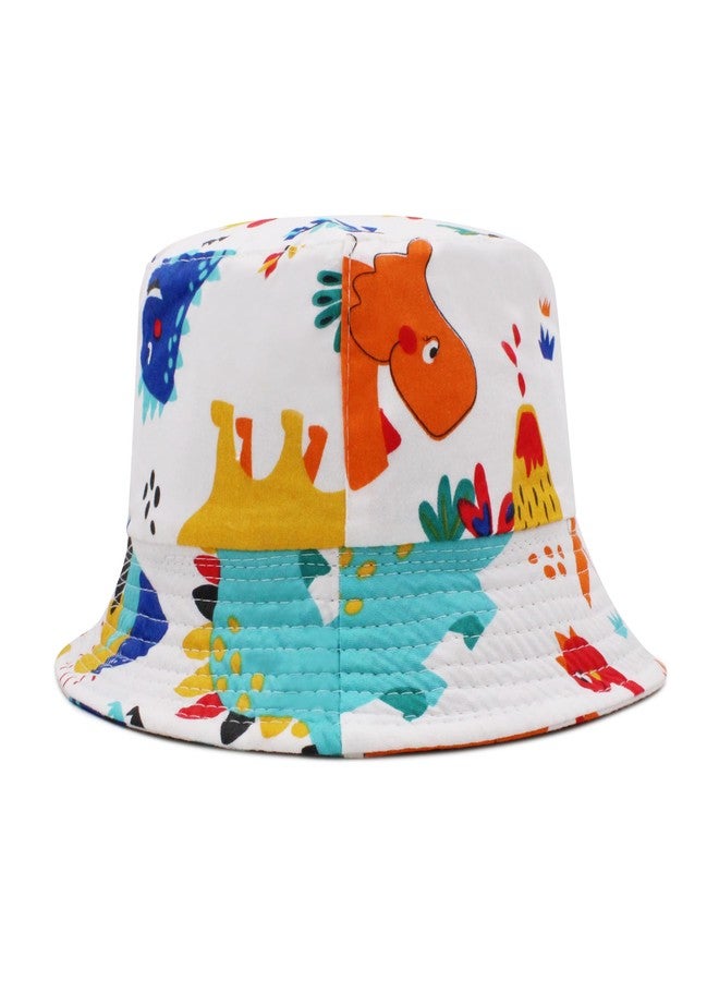 VRITRAZ Kids Bucket Hat with Cute Dinosaur Print | Baby Boys & Girls Summer Sun Protection Hat | Lightweight Outdoor Travel, Beach & Play Cap - Image 4
