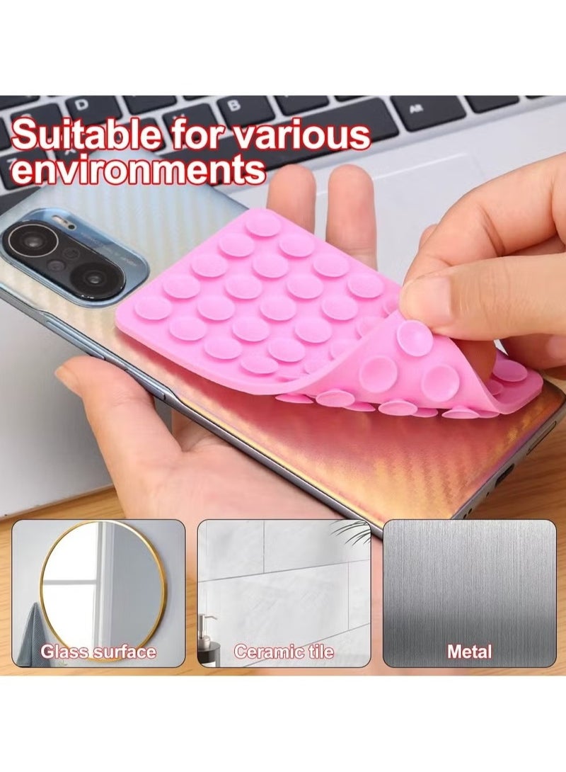 جراب هاتف من السيليكون الماص، قبضة لاصقة غير قابلة للانزلاق للهاتف المحمول لحامل قوي للصور الشخصية ومقاطع الفيديو (وردي فاقع) - Image 4