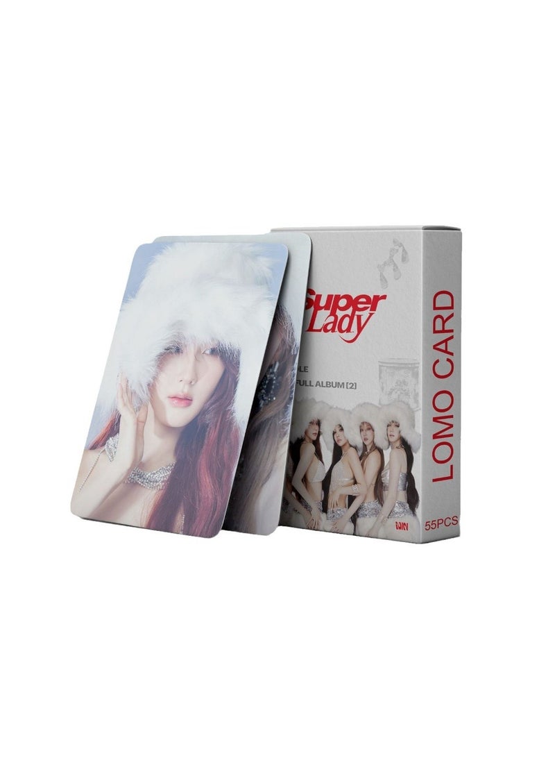 NIBEMINENT 55 Pcs Kpop (G)I-DLE 2nd Super Lady Lomo Cards Card For Fans Collection Gifts - Image 2