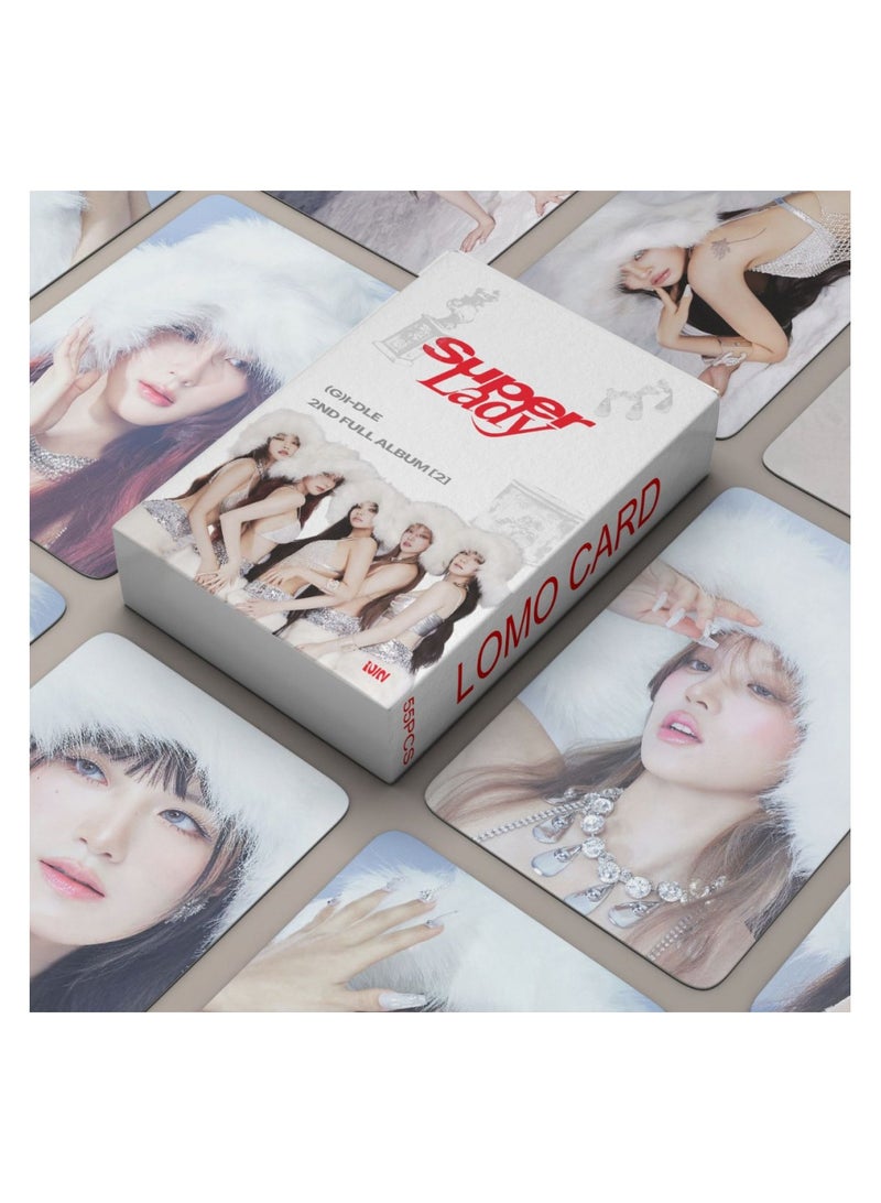 NIBEMINENT 55 Pcs Kpop (G)I-DLE 2nd Super Lady Lomo Cards Card For Fans Collection Gifts - Image 3