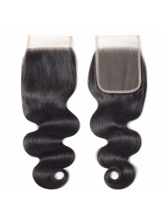 DMS Body Wave Human Hair Lace Closure 4x4 Free Part Swiss Lace Closure 12A Brazilian Virgin Hair Top (10 Inch) - Image 2