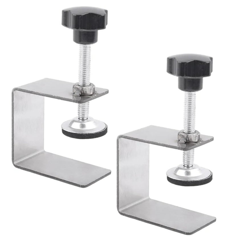 Cabinet Drawer Mounting Clips, 2 Pcs Left and Right Drawer Mounting Clamps, Front Cabinet Drawer Mounting Hardware, Woodworking and Drawer Clips for Easy and Quick Installation - Image 1