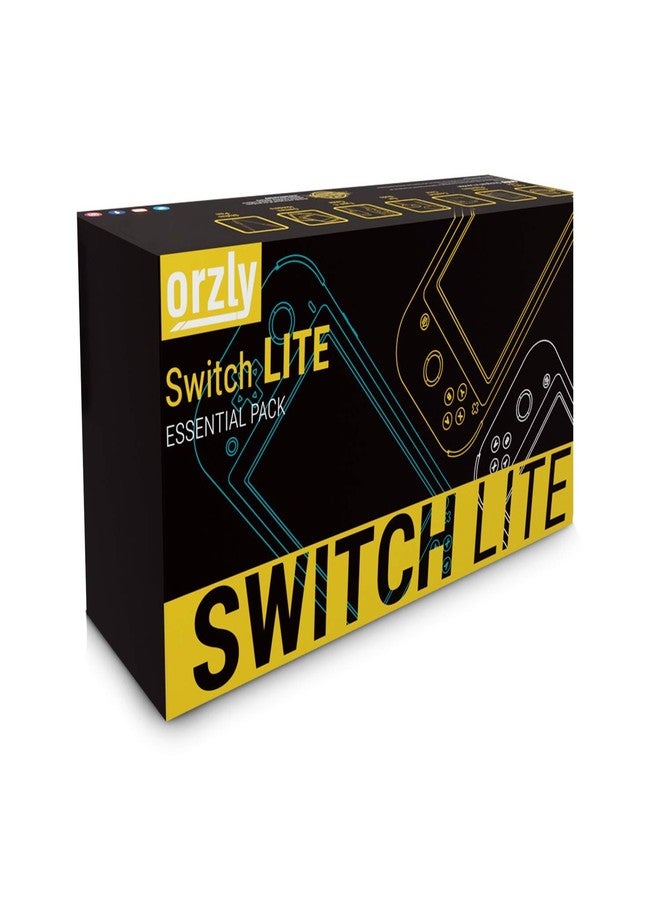 Orzly Switch Lite Accessories Bundle - Case & Screen Protector for Nintendo Switch Lite Console, USB Cable, Games Holder, Comfort Grip Case, Headphones, Thumb-Grip Pack & More (Black) - Image 2