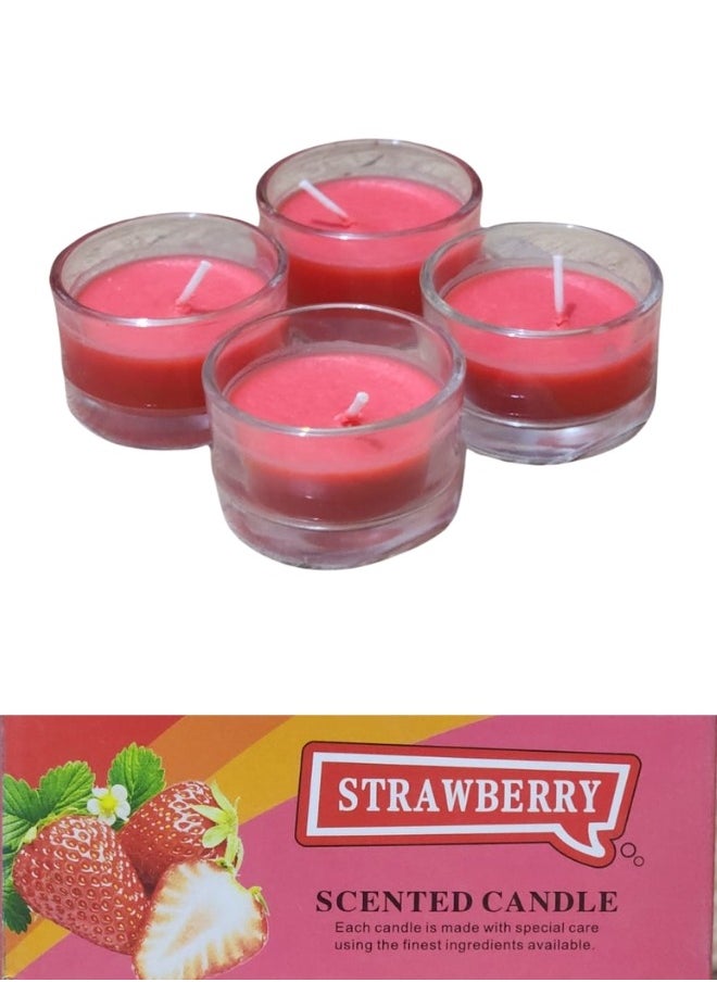 Generic Strawberry Scented Candle - 4 pcs  - Image 1