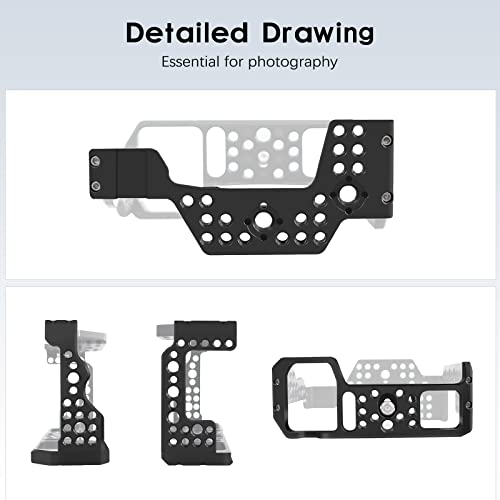 FUGASUN A7ii A7Riii A7iii cage,A9 / A7III / A7M3 / A7Riii / A7ii Camera Cage for Sony A9 A7M3 A7III A73 A7RIII A7R3 A7II Camera Case Rig Cold Shoe - Image 4