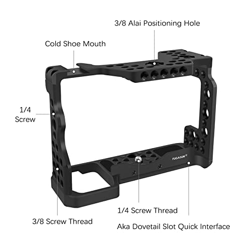 FUGASUN A7ii A7Riii A7iii cage,A9 / A7III / A7M3 / A7Riii / A7ii Camera Cage for Sony A9 A7M3 A7III A73 A7RIII A7R3 A7II Camera Case Rig Cold Shoe - Image 3