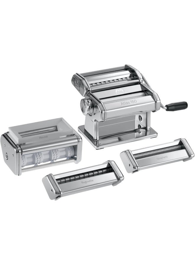 MARCATO Manual Pasta Machine With Ravioli, Chrome Steel, Silver, 20 X 20.7 X 15.5 Cm  - Image 3