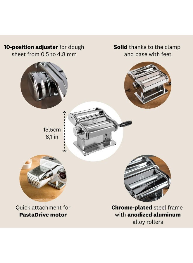 MARCATO Manual Pasta Machine With Ravioli, Chrome Steel, Silver, 20 X 20.7 X 15.5 Cm  - Image 5