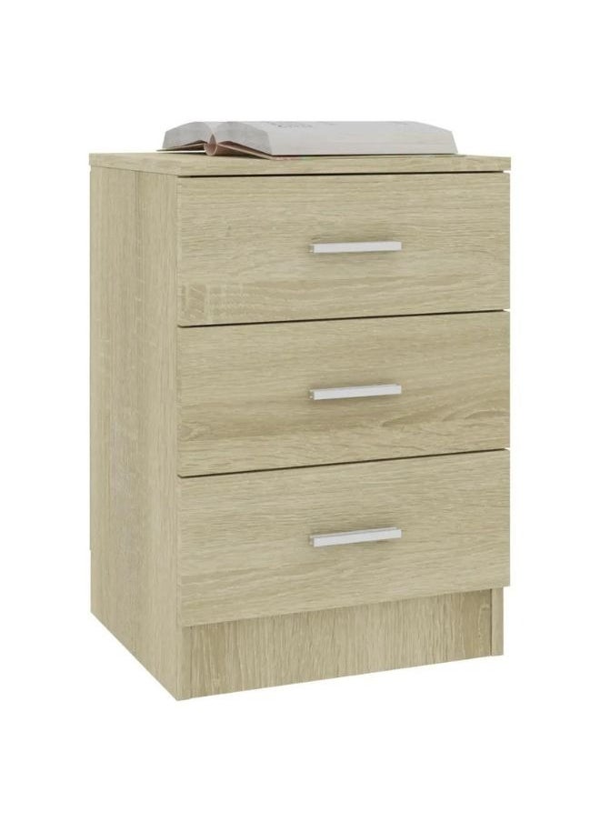 فيداكسل خزائن بجانب السرير 2 PCS Sonoma Oak 38x35x56 سم خشب هندسي  - Image 2