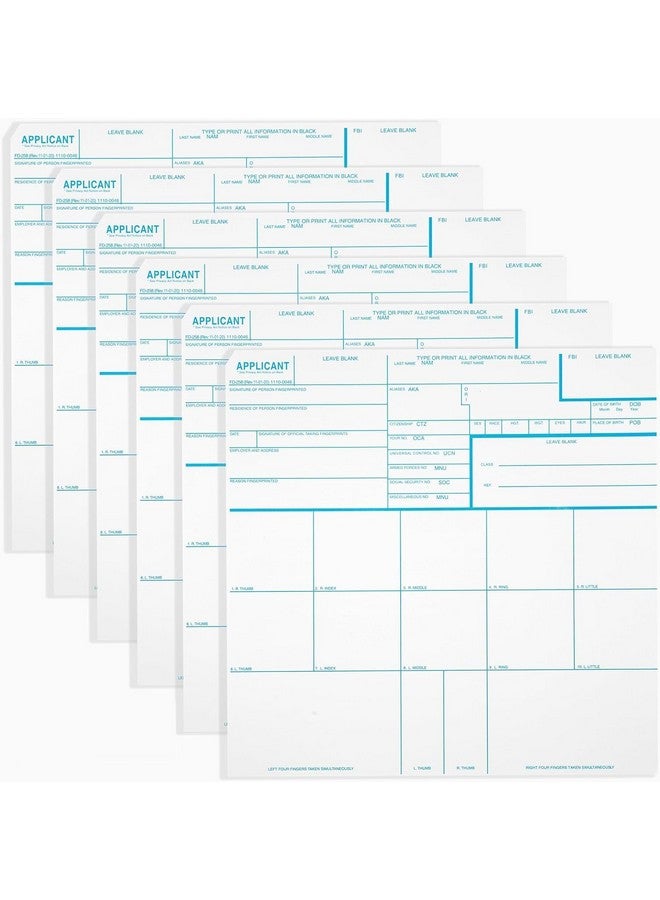 NATIONAL GUN TRUSTS - Made In The Usa - Fd 258 Fingerprint Cards 2024, 10 Pack - 11-1-20 Newest Version - Image 1
