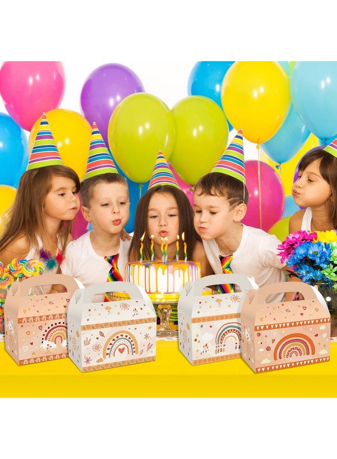 MIKIMIQI 12 Pcs Boho Rainbow Party Decorations Bohemian Rainbow Baby Shower Party Supplies Boxes Rainbow Party Decorations Birthday Party Favors Box Party Gift Bags For Boys Girls - Image 4