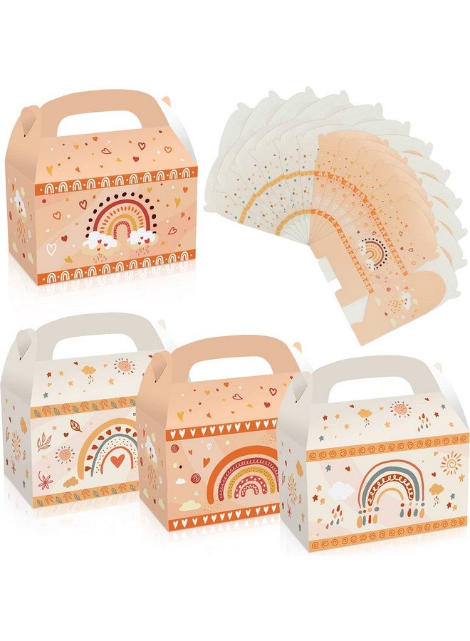 MIKIMIQI 12 Pcs Boho Rainbow Party Decorations Bohemian Rainbow Baby Shower Party Supplies Boxes Rainbow Party Decorations Birthday Party Favors Box Party Gift Bags For Boys Girls - Image 1