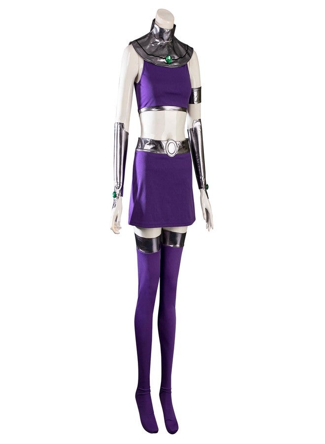 CosFantasy Women's Cosplay Costume Dress Purple Uniform Outfits for Halloween, Purple, L - Image 2
