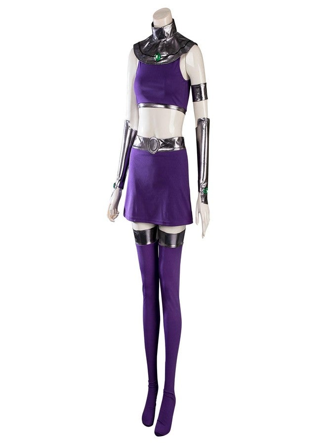CosFantasy Women's Cosplay Costume Dress Purple Uniform Outfits for Halloween, Purple, L - Image 3
