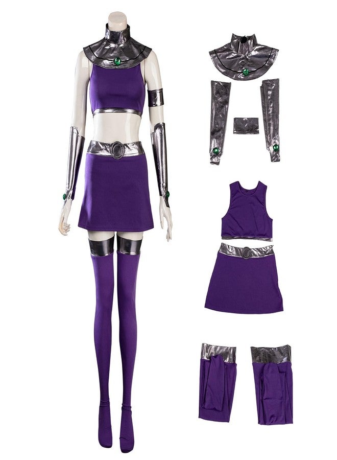 CosFantasy Women's Cosplay Costume Dress Purple Uniform Outfits for Halloween, Purple, L - Image 1
