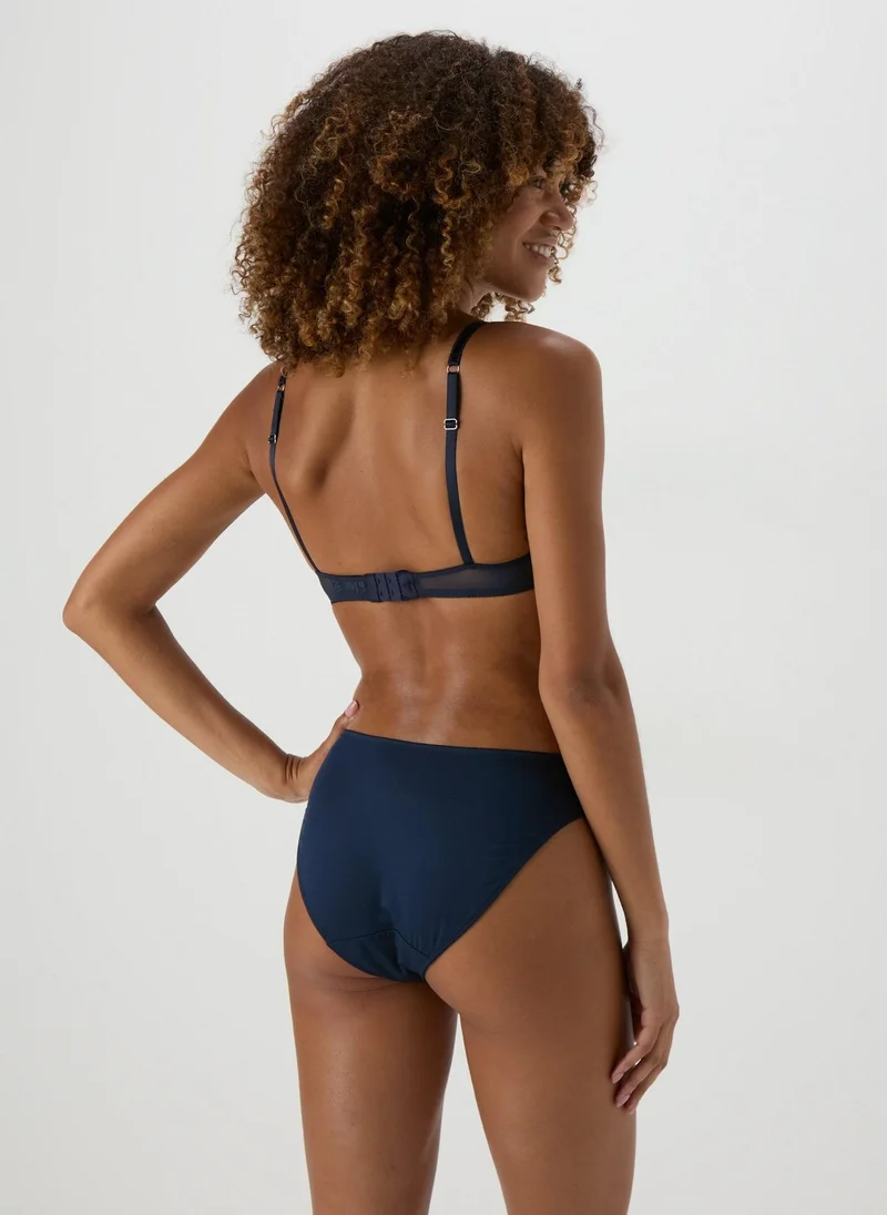 Matalan Navy Embroidered Co Ord Bra