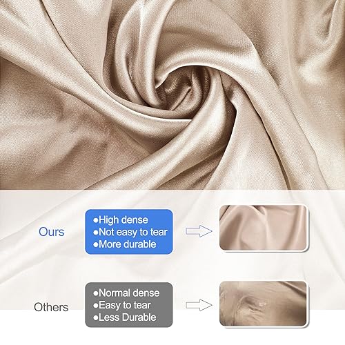 Zelimun Satin Pillowcase for Contour Memory Foam Pillows, 24" x 14" x 5.1"/3.5" Cervical Pillow Case, Soft Pillow Cover for Sleeping Pillows (Champagne) - Image 4