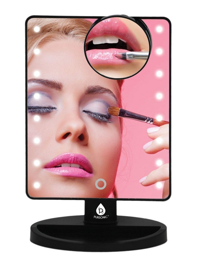 Pursonic Led Lighted Vanity Mirror Natural Bright Light Makeup Mirror With Detachable 5X Mirror - Image 1