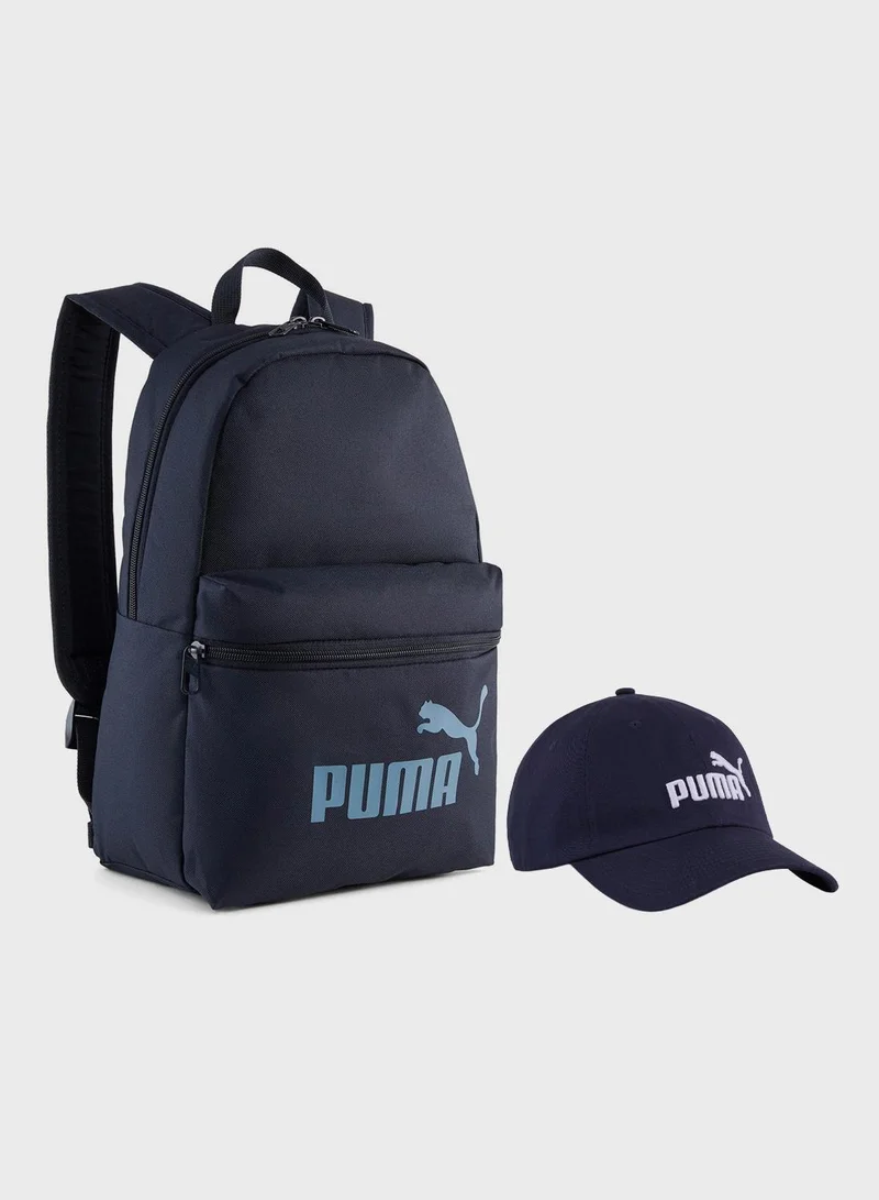 بوما youth phase small backpack with cap