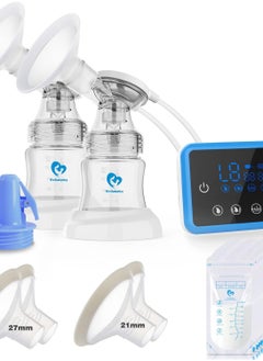 Bellababy Bellababy Electric Breast Pump Portable Touch Control LED Timer Display, 4 Modes & 9 Levels Efficient Suction Double Breast Pump, Comes with 21mm /24mm/27mm Flanges  - Image 1