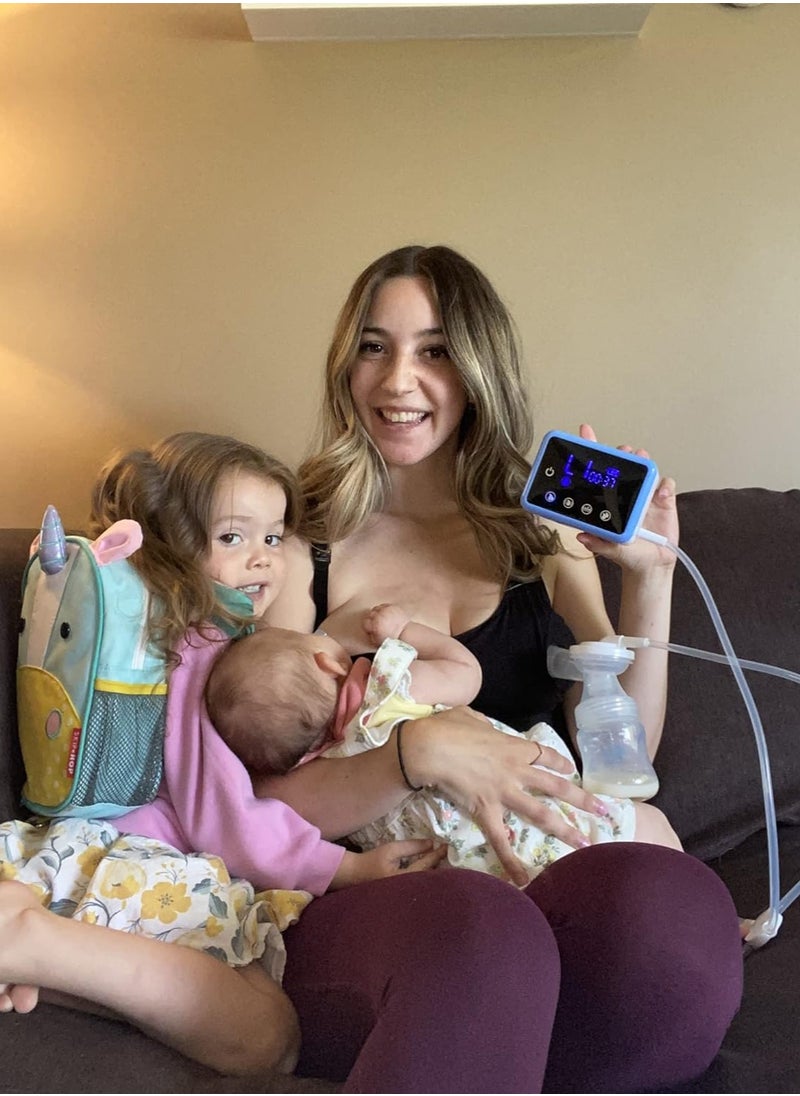 Bellababy - Bellababy Electric Breast Pump Portable Touch Control LED Timer Display, 4 Modes & 9 Levels Efficient Suction Double Breast Pump, Comes with 21mm /24mm/27mm Flanges - Image 1