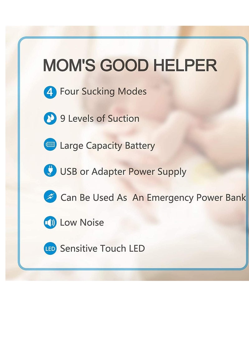 Bellababy - Bellababy Electric Breast Pump Portable Touch Control LED Timer Display, 4 Modes & 9 Levels Efficient Suction Double Breast Pump, Comes with 21mm /24mm/27mm Flanges - Image 1
