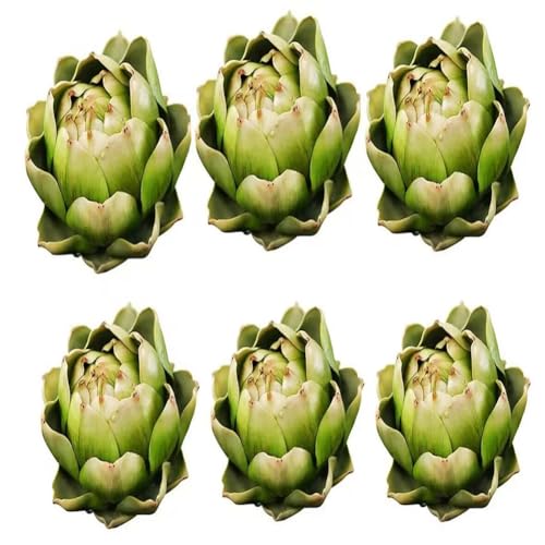 WESAPPINC Large Artificial Artichoke Fake Vegetables and Fruits for Kitchen Home Table Wedding Decorations (Green) - Image 1