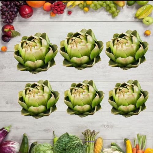 WESAPPINC Large Artificial Artichoke Fake Vegetables and Fruits for Kitchen Home Table Wedding Decorations (Green) - Image 3